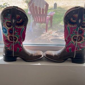 Ariat floral western boots